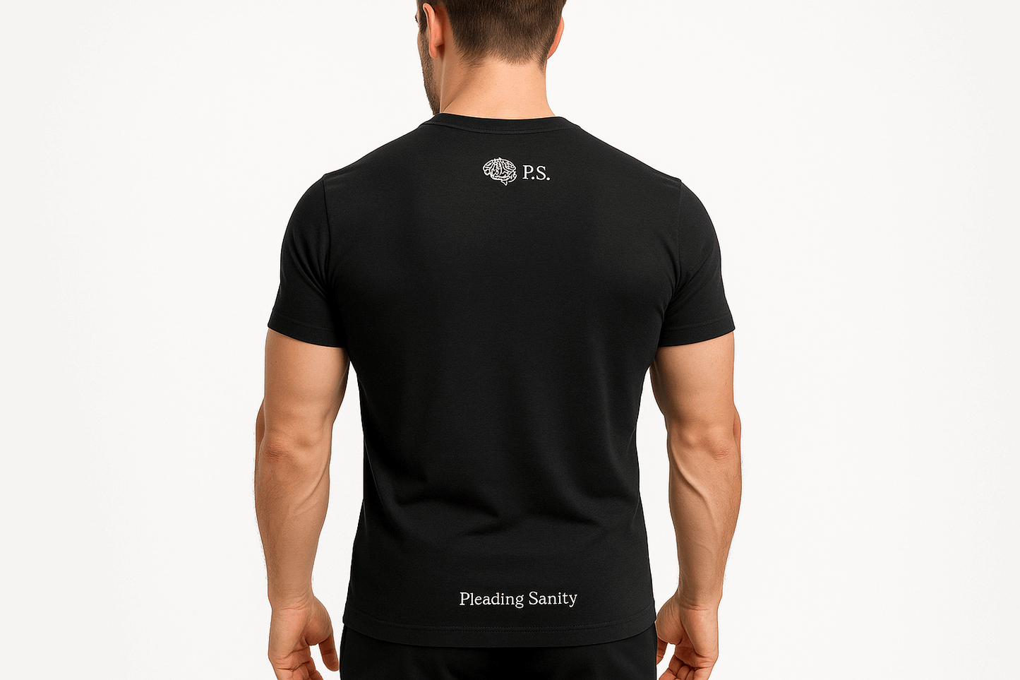 P.S Black Men's Fitted Gym T-Shirt - Back