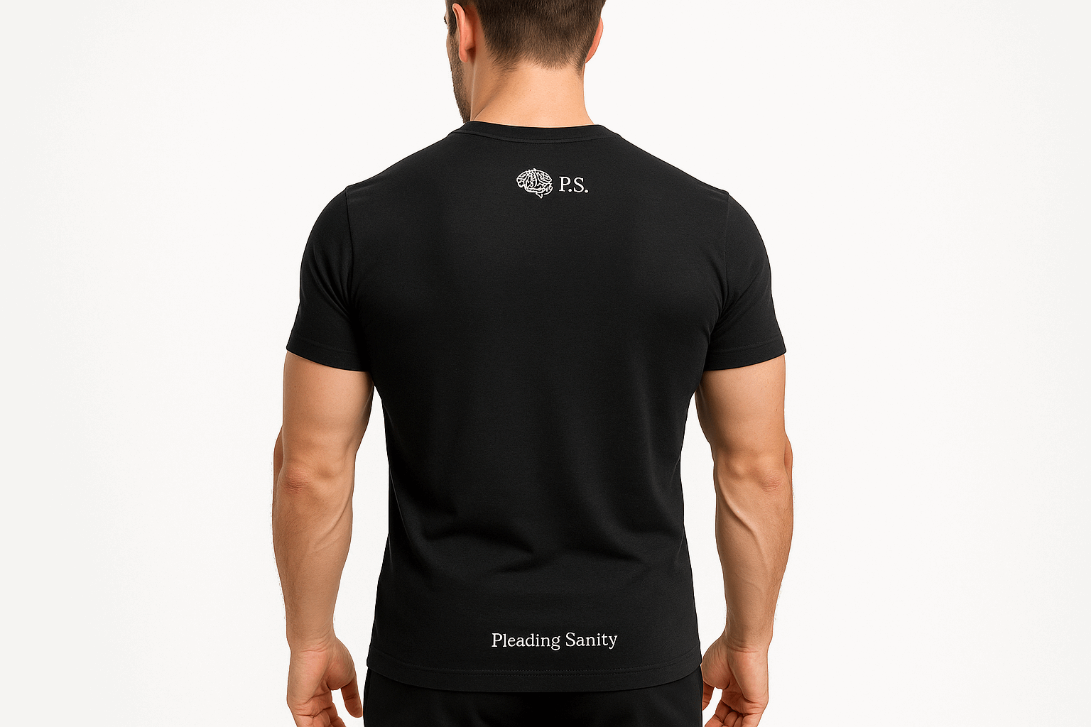 P.S Black Men's Fitted Gym T-Shirt - Back